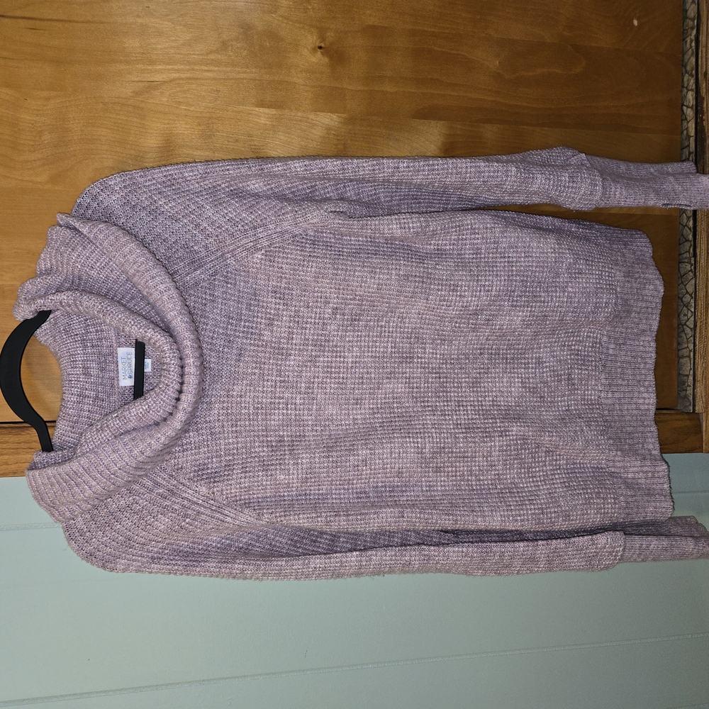 Cozy Pink Cowl Neck Sweater